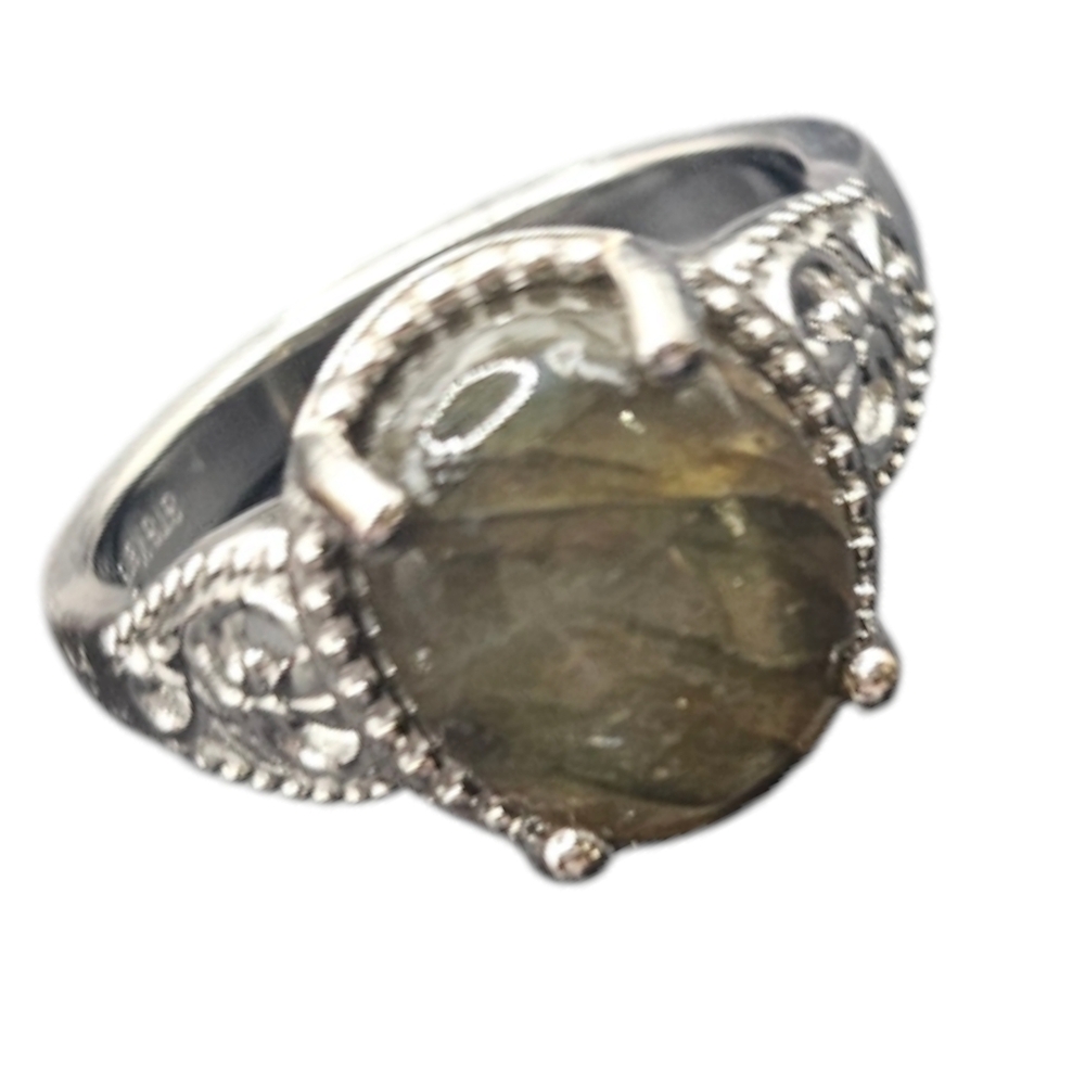 Labradorite Solitaire Ring